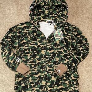 Bape Green Camouflage Hoodie